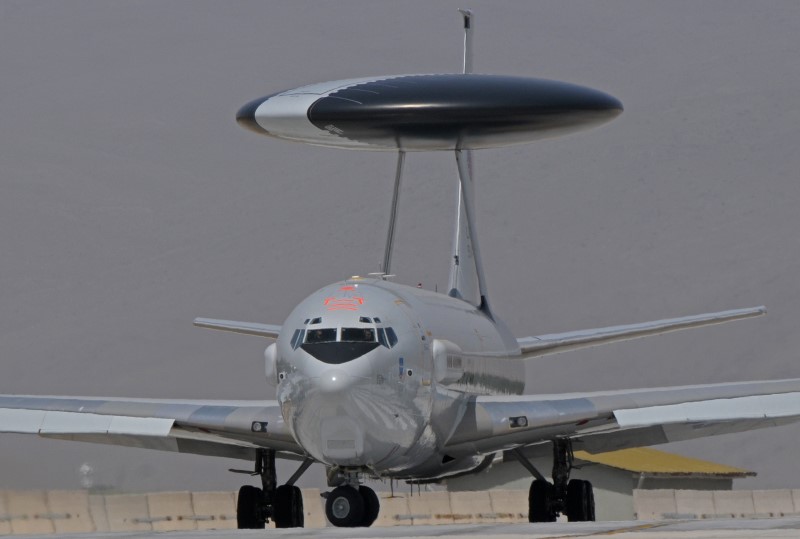 Photo 30.JPG - The Boeing E-3A AWACS was responsible along with the EW-7T for collecting and transmitting the data during the missions